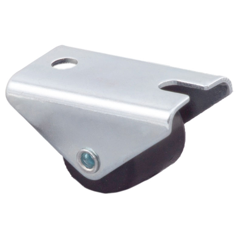 Ролик меб. d14 h18 прямоходящий, черный AKS