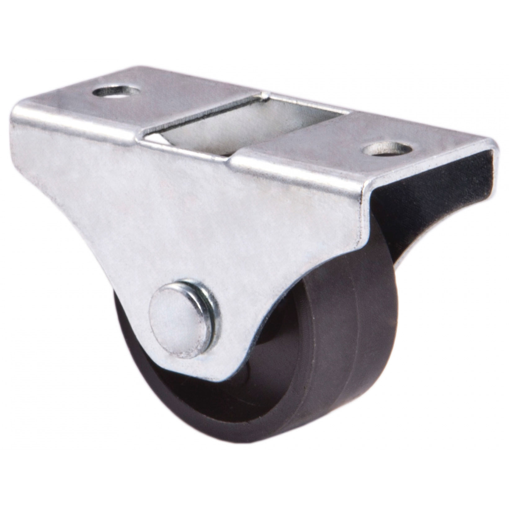 Ролик меб. d25 h28 прямоходящий, черный AKS