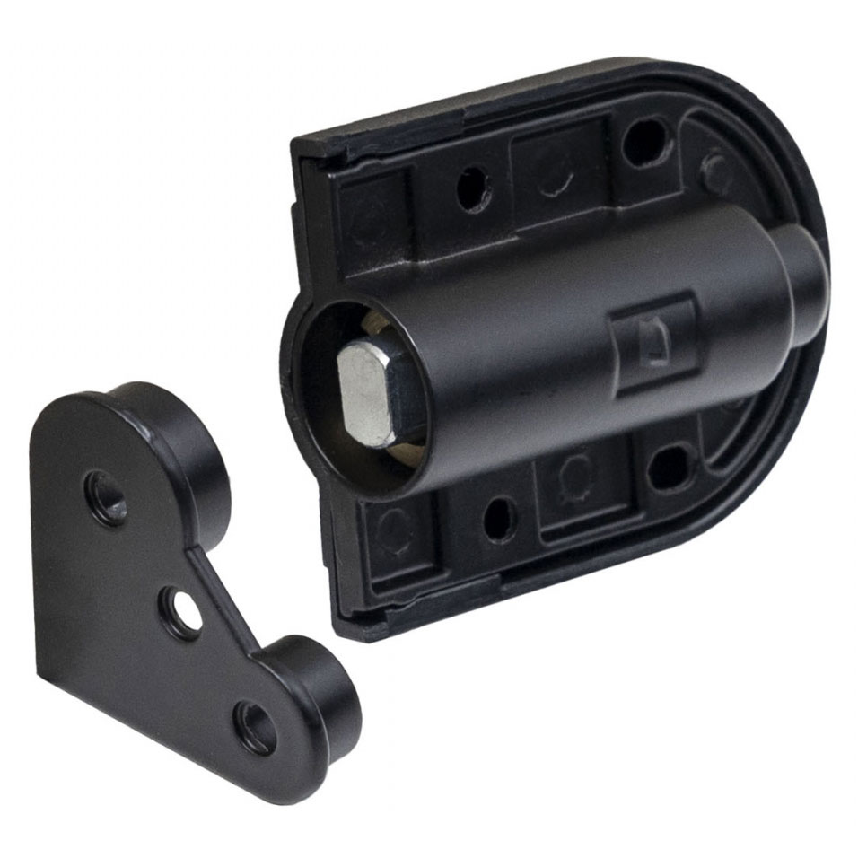 Петля для откидной крышки ящика черная 4-10кг с доводчиком AKS