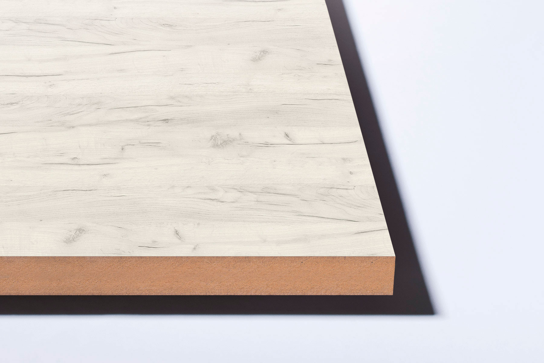 МДФ М ламинированная 2800*2070*16мм, двухсторонняя, K001 PW дуб крафт белый **PW