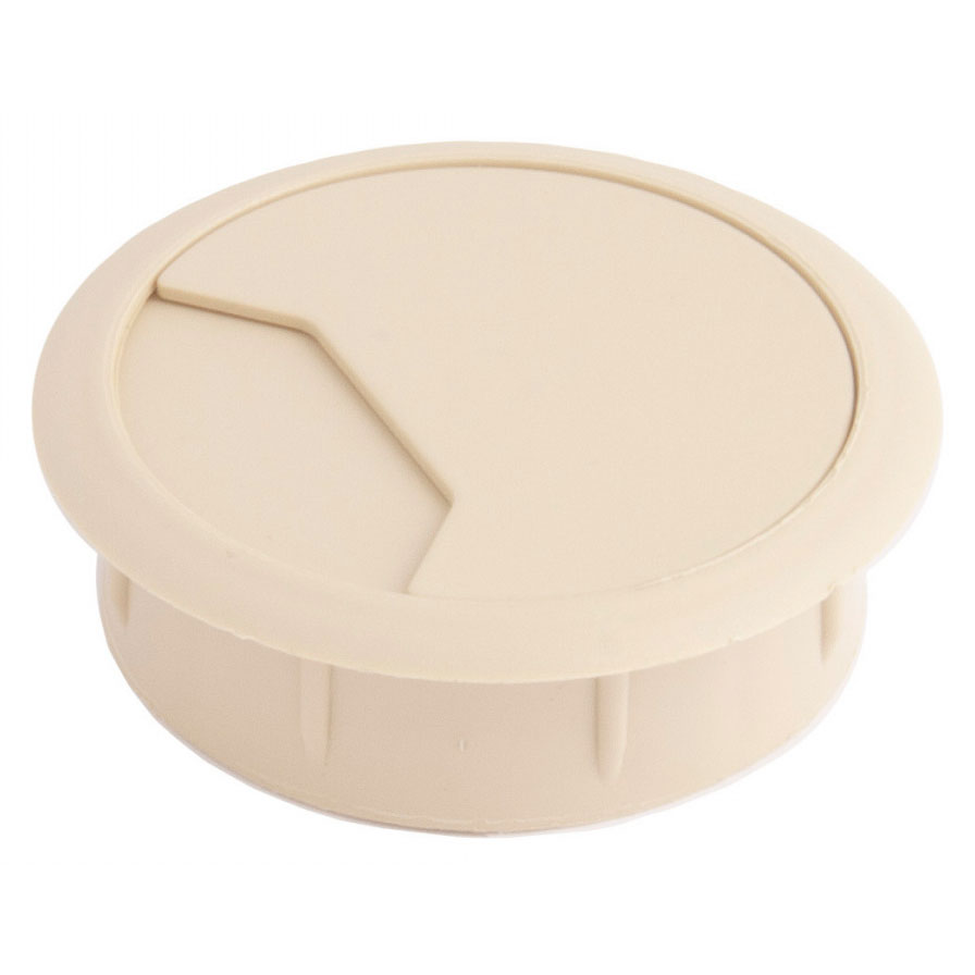 Пропуск кабельный пластик D60мм дуб сонома светлый (W890) LEBA