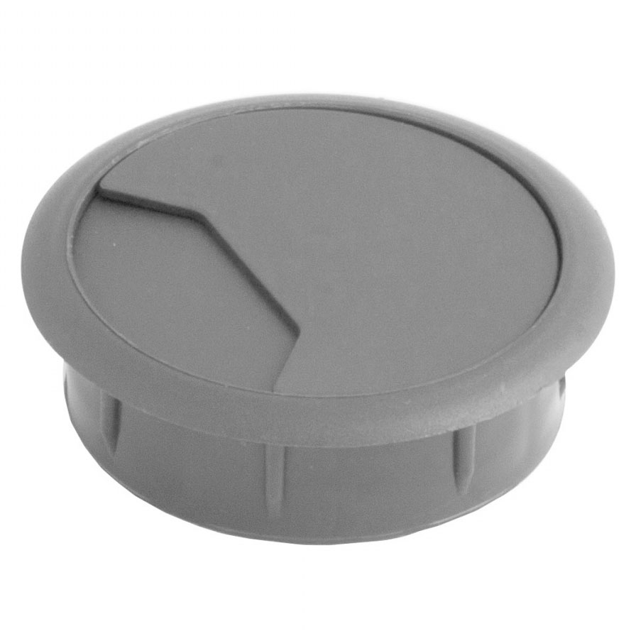 Пропуск кабельный пластик D60мм серый (772) LEBA