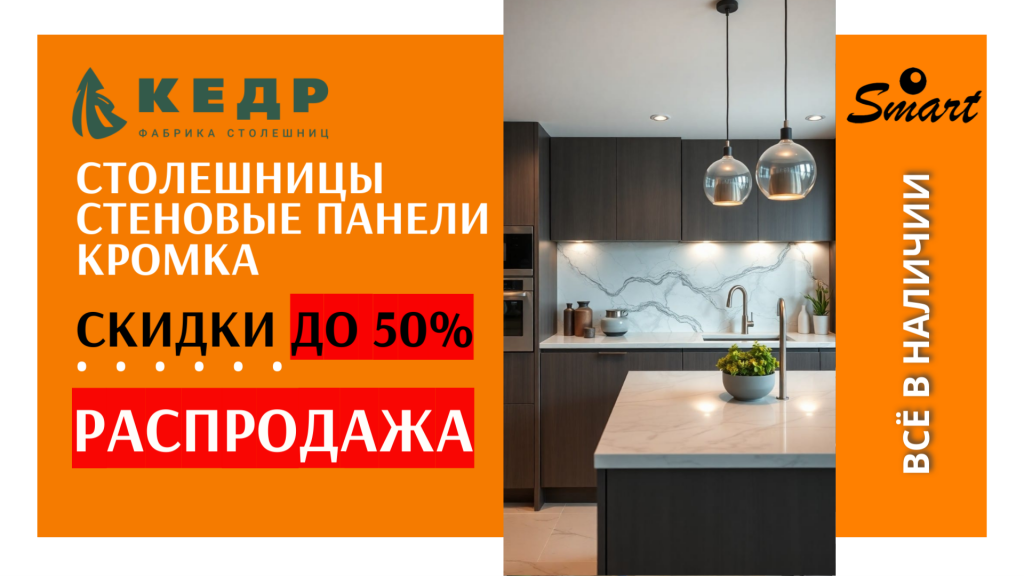 Распродажа КЕДР. Скидки до 50%